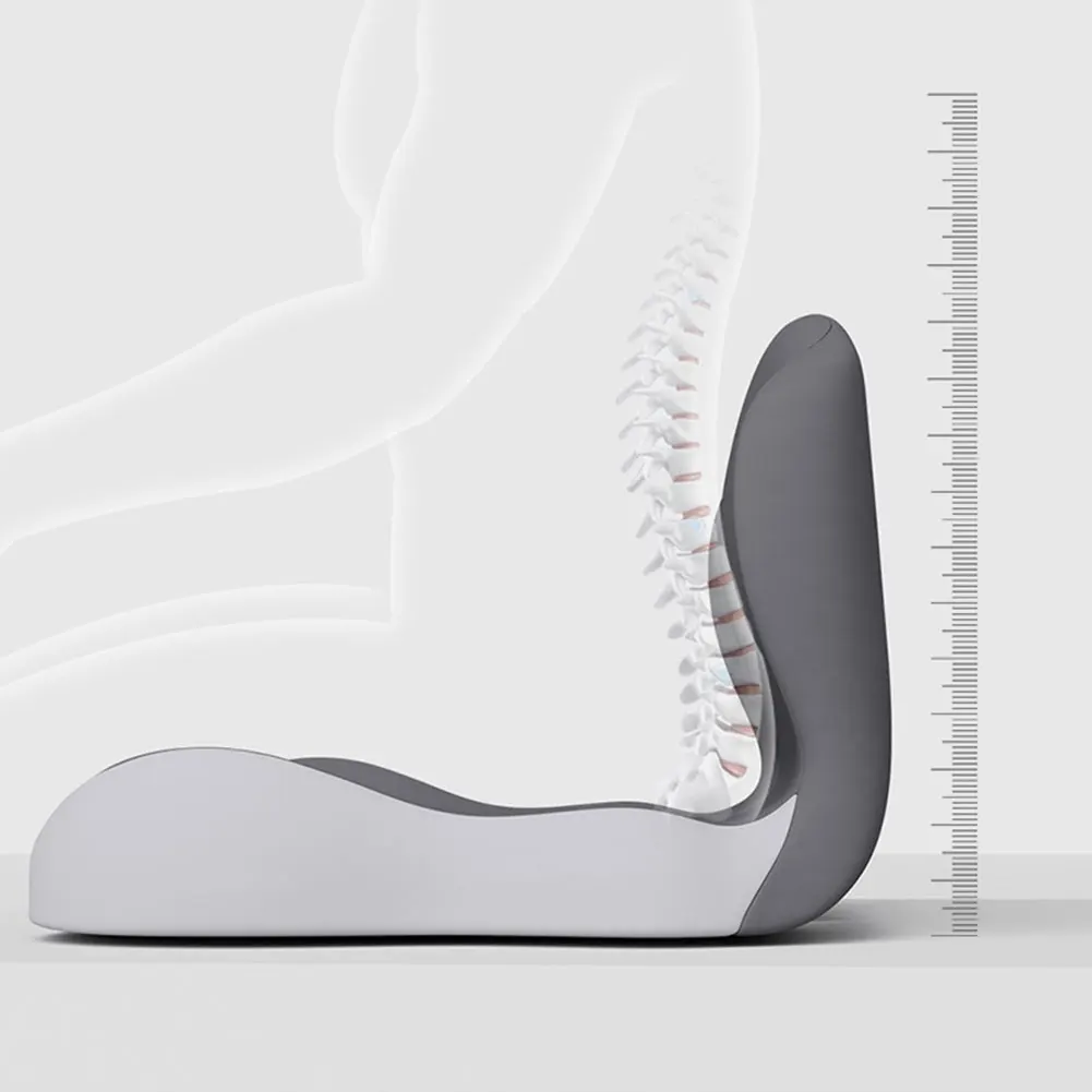 Memory Foam L-Shaped Integrated Seat Cushion with Lumbar Support Car Seat Cushion for Car Truck Desk Gaming Chair