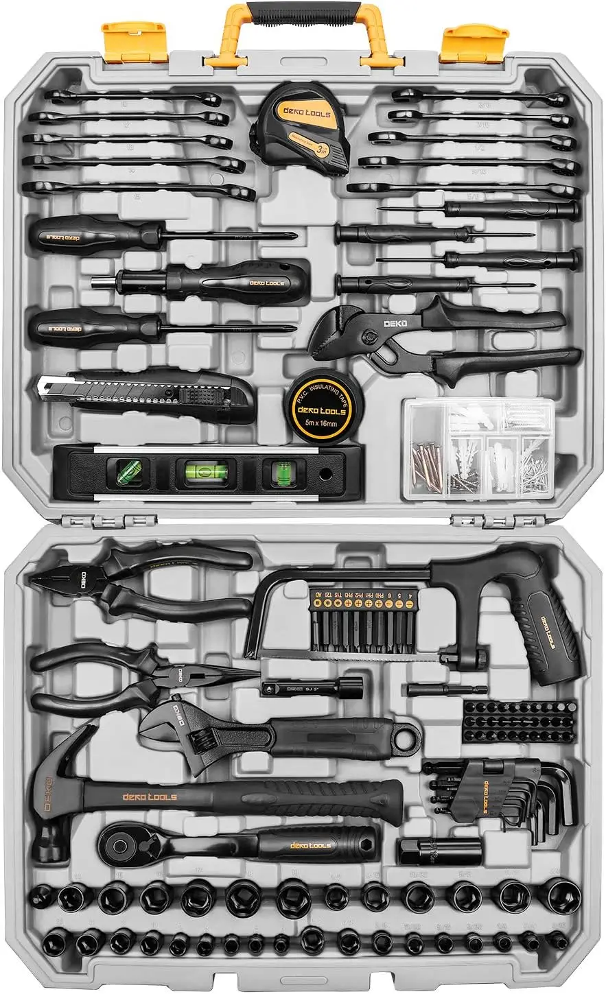 Professional Household Hand Tool Kit with Chrome Vanadium Steel