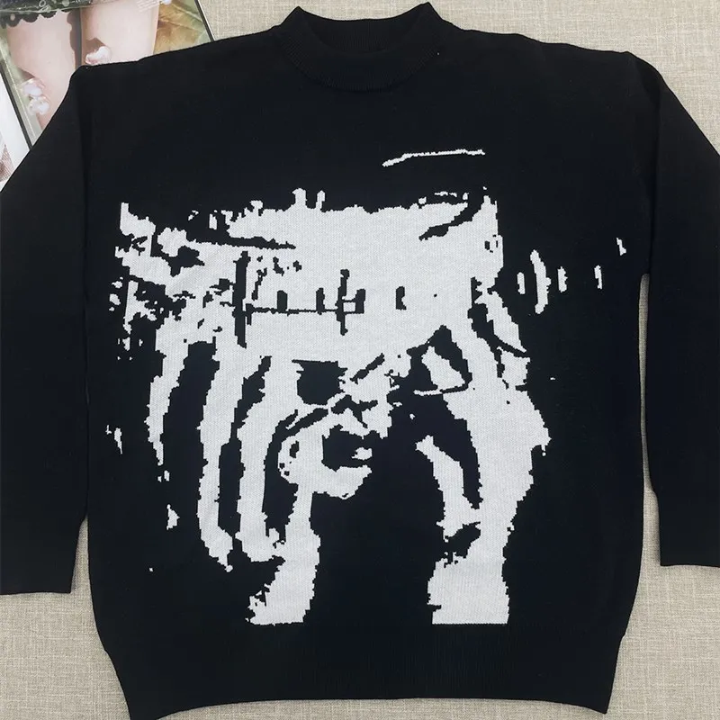 temperament commuter style pullover sweater for women's autumn and winter new loose all-match crew-neck knitwear