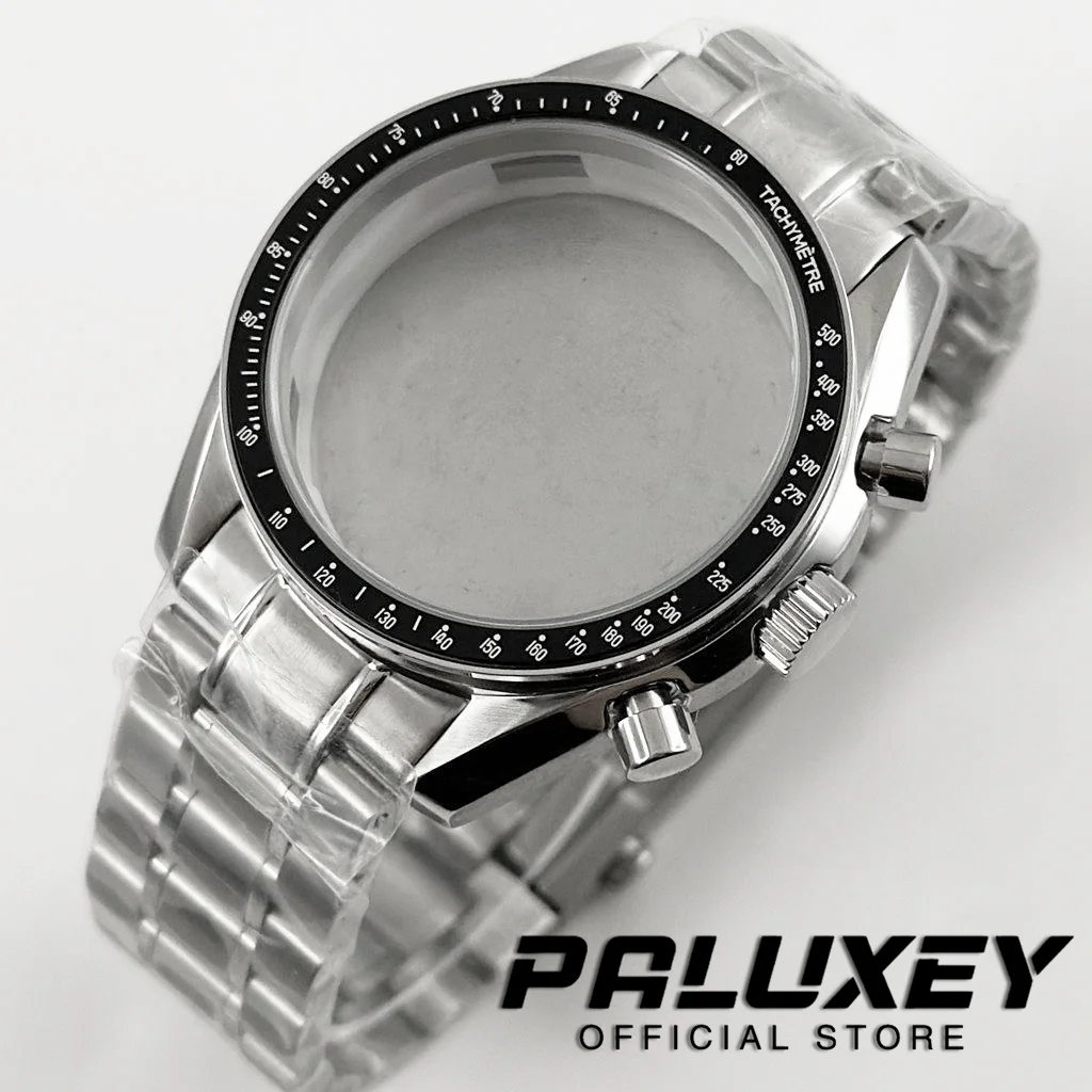Premium Multifunctional 40mm Speedmaster Watch Case for Quartz Movements - Fits 20mm Strap