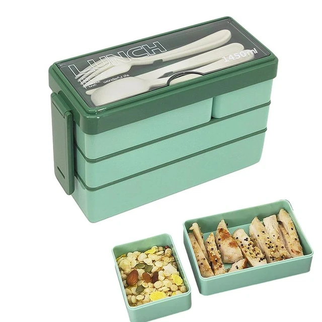 1pc Portable Lunch Box Made Of Pp Material, Suitable For Adults, With  Tableware, Microwave Safe, Ideal For Food Container