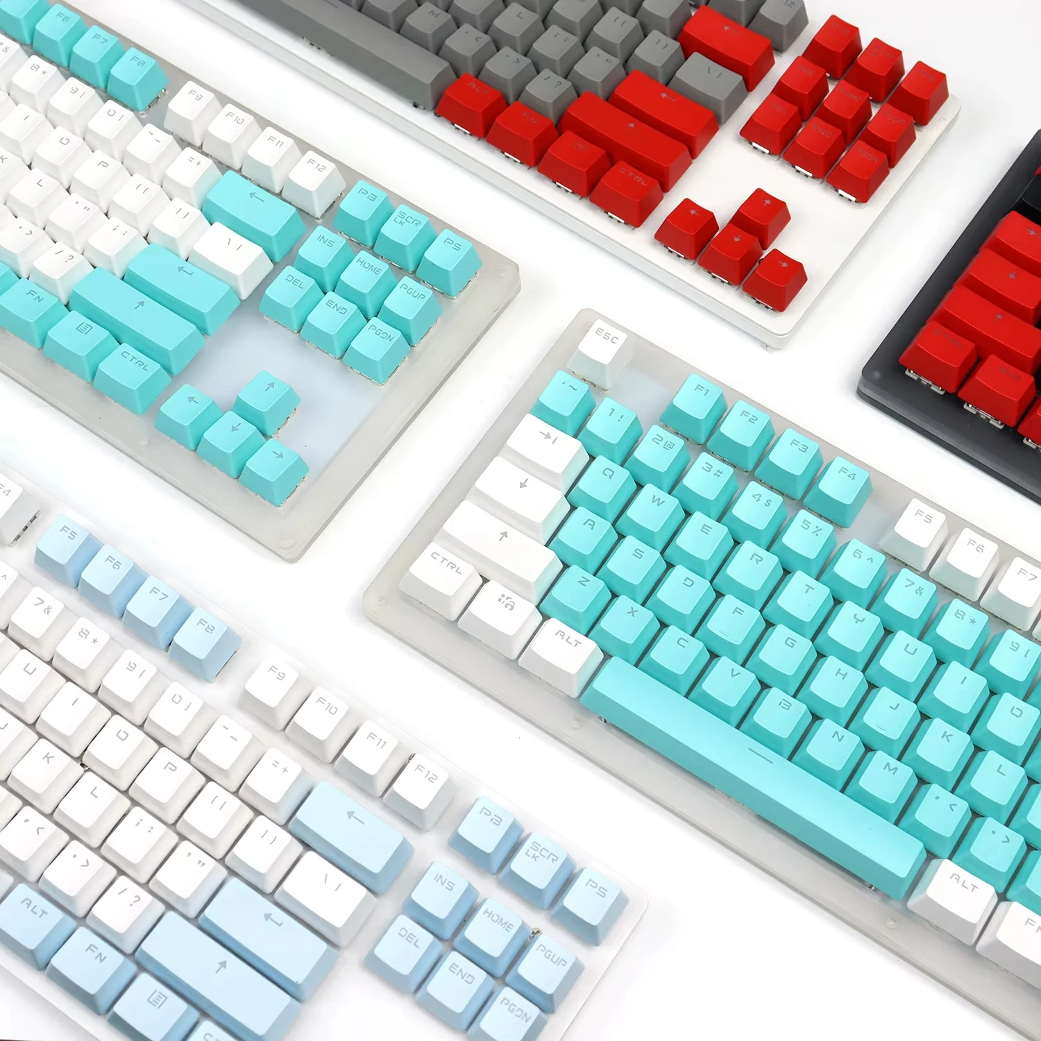 🎹 MOUNTAIN Mineral PBT – Juego De Teclas Doble Disparo Para Interruptores MX (Perfil OEM, 113 Teclas US ANSI + ISO) Obsidian
