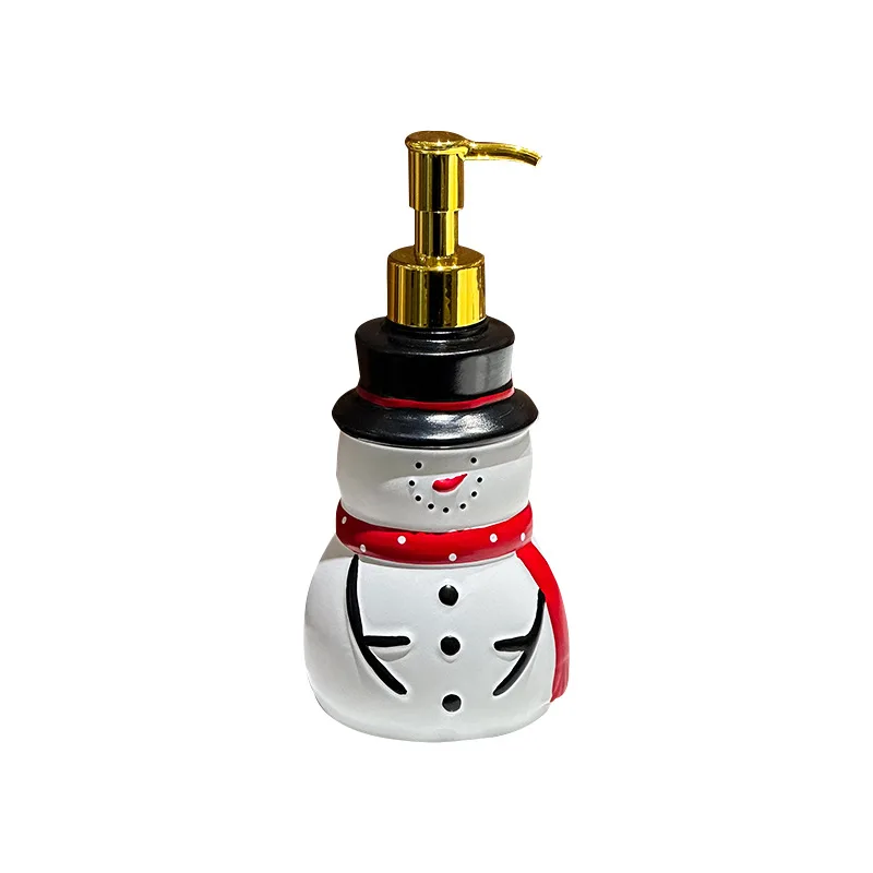 Santa Claus Soap Dispenser Bottle - 300ml Refillable Liquid Container for Bathroom/Kitchen, Decorative  Hand  Wash  &