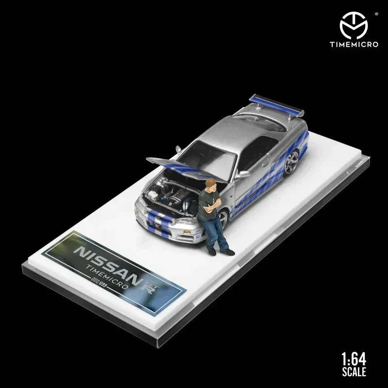 TIME MICRO 1:64  GTR R34 open cover Fast & Furious RX7 EVO7 Supra A80 Diecast Model Car 3