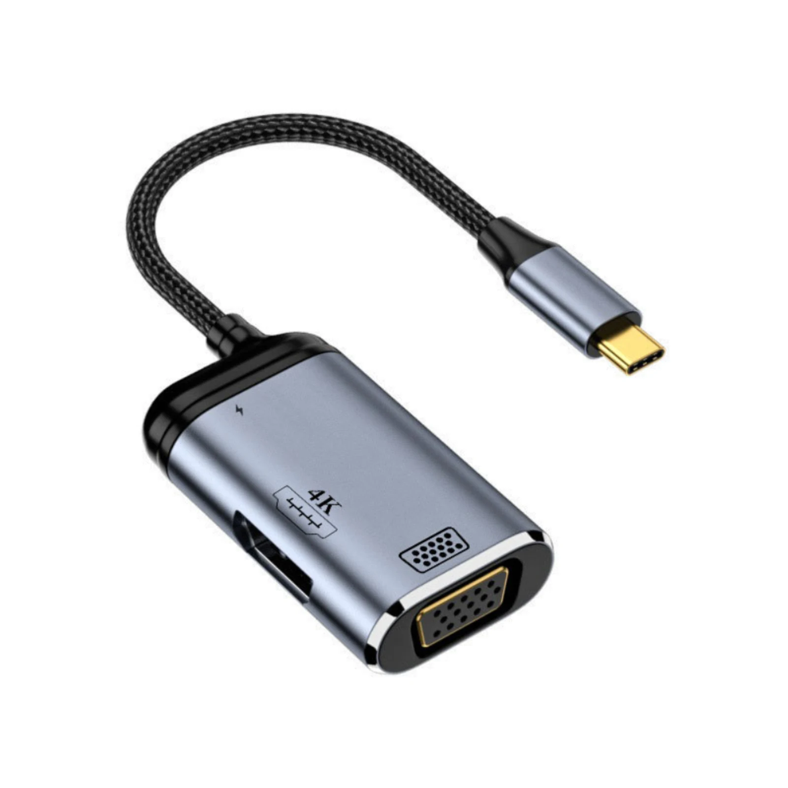 확장 도크 C타입 컨버터 알루미늄 합금 다기능 C타입, HDMI 호환, usb3.1, vga C타입 허브, Usb-c Pd 100W