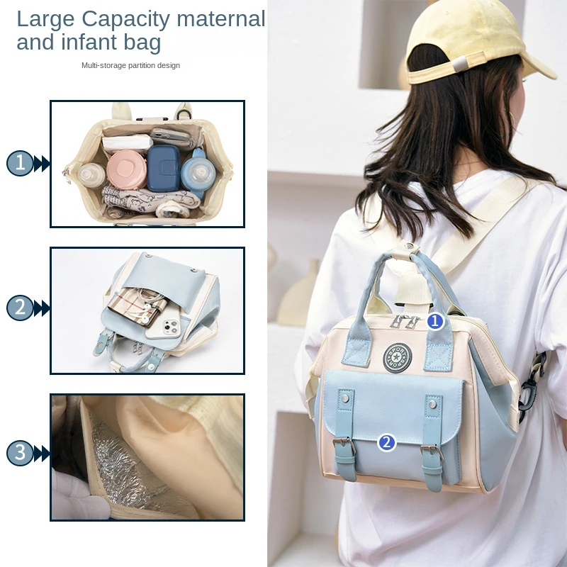 Women's Bag High-capacity Waterproof Antifouling Mother Baby Bag  Multifunctional Lightweight  Storage Knapsack For Young Mother