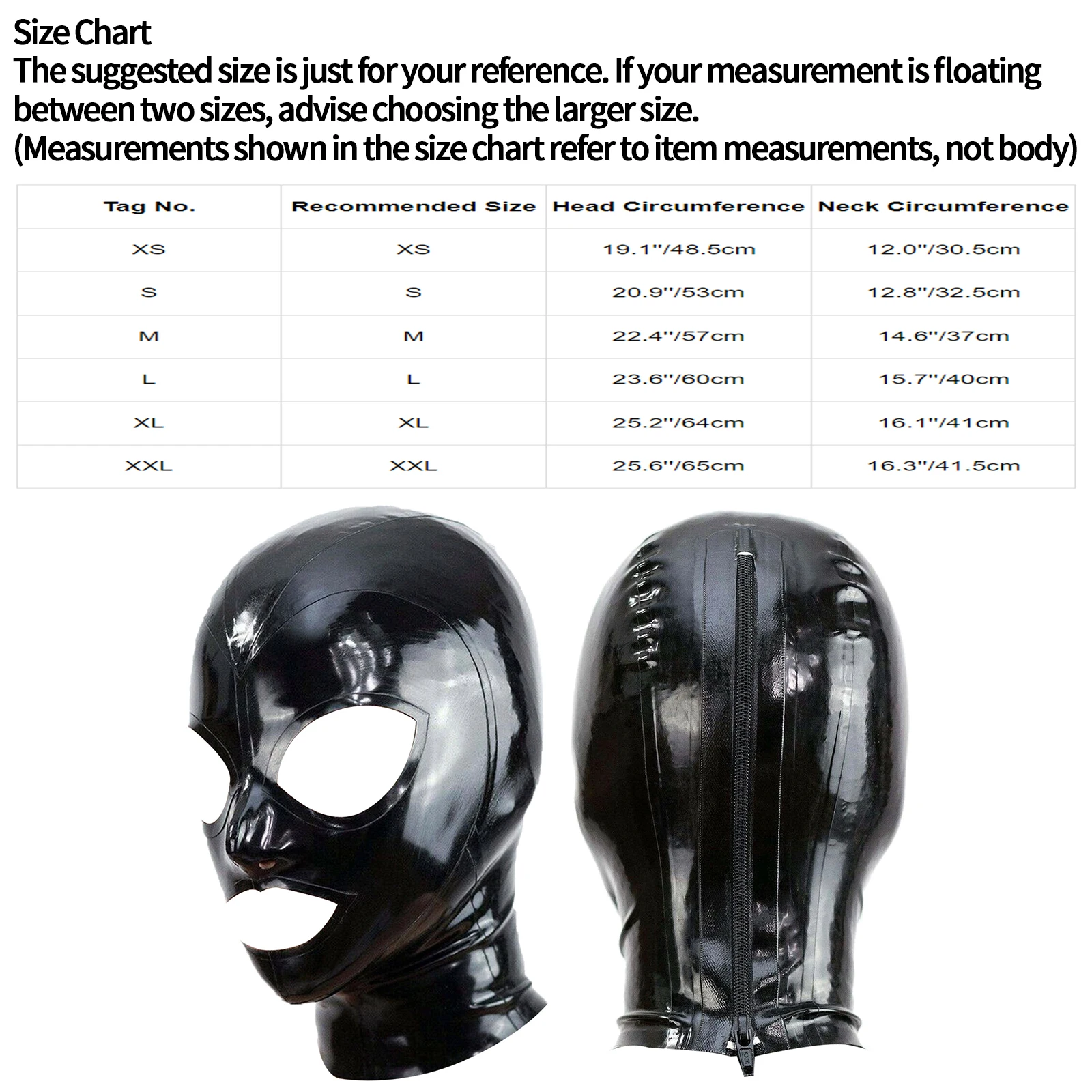Face Mask Women Mens Unisex Wetlook Hood Mask Head Cover Open Eyes Mouth Nostrils for Lingerie Club Cosplay Role Play Costume