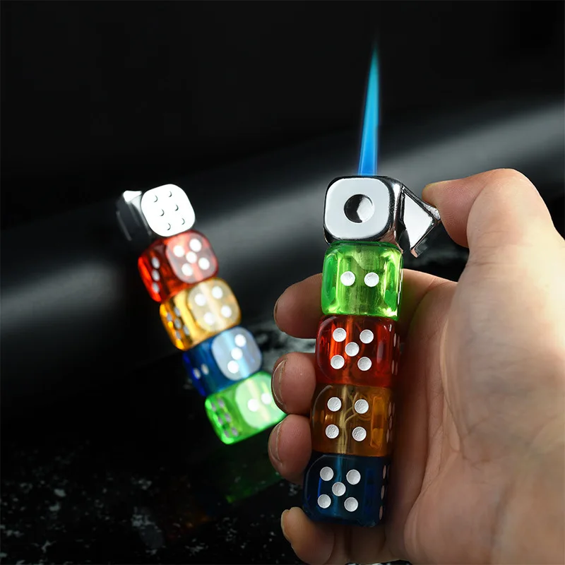 blue flaming dice