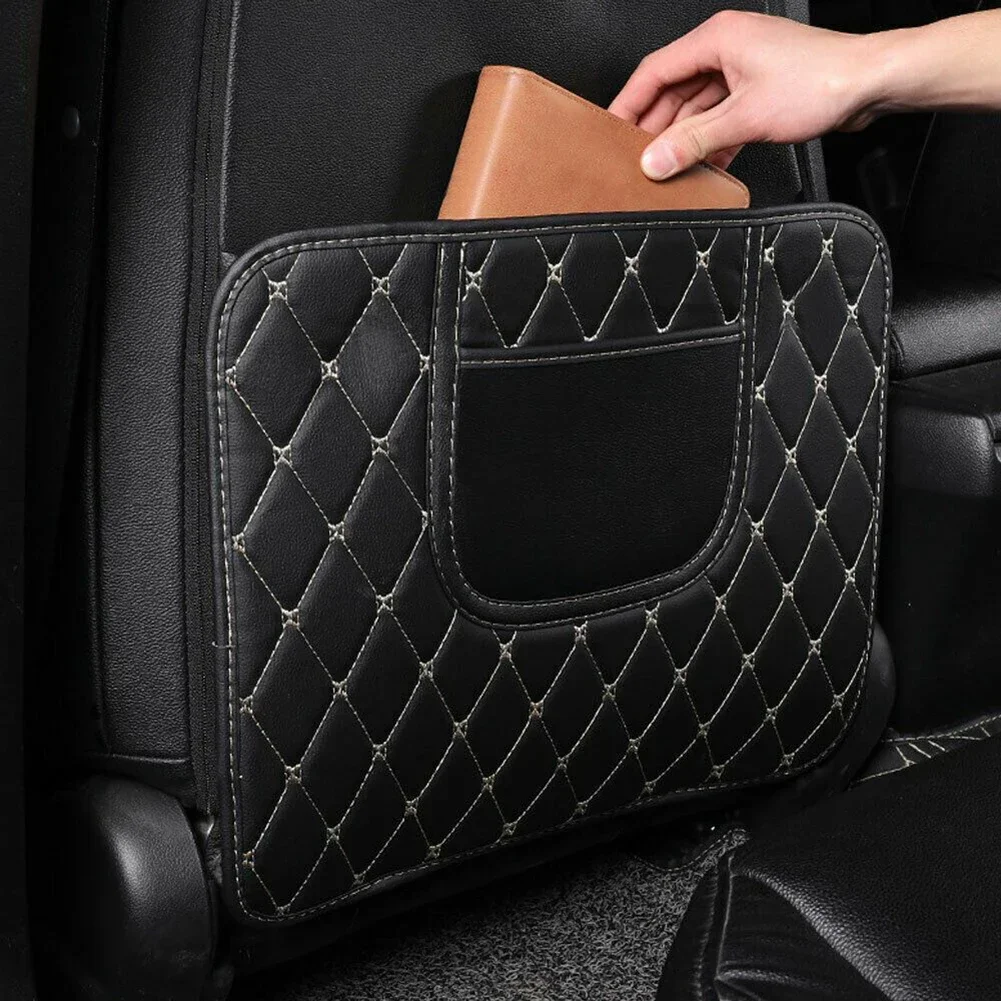 Car Seat Protector Car Seat Back Anti Kick Pad Leather Interior Anti Scratch Protector Cover Seat-Back Protective Pads Waterproof Accessory