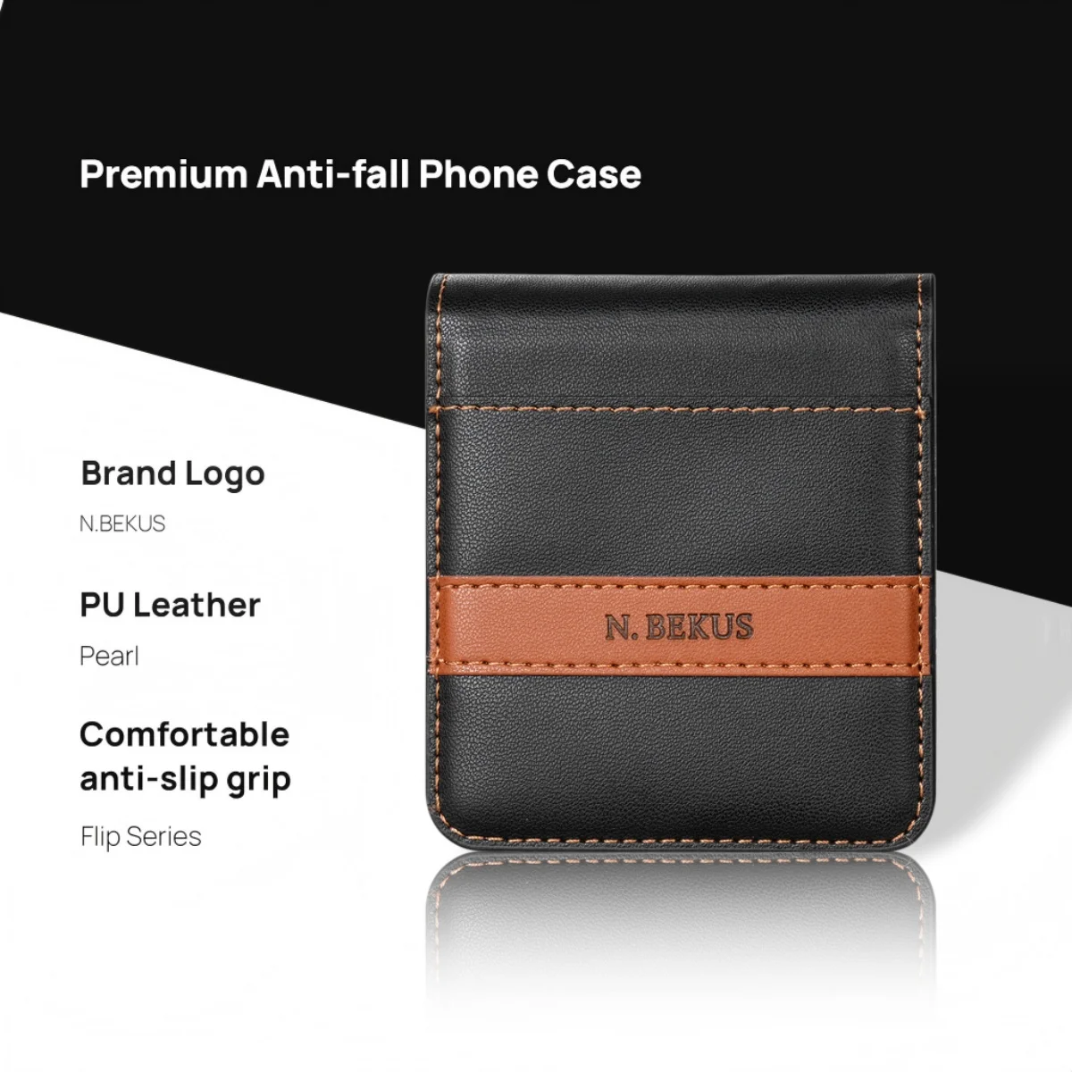 Premium Flip Leather Wallet Phone Case with Card Holder and Book Cover Design