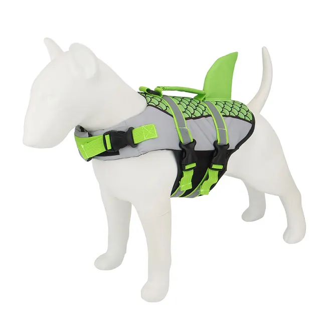 Écailles requin natation chien vêtements animal de compagnie gilet de sauvetage gilet harnais animal de compagnie natation maillot de bain d'été 5 Écailles requin natation chien vêtements animal de compagnie gilet de sauvetage gilet harnais animal de compagnie natation maillot de bain d'été 5