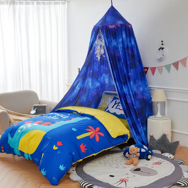 Bed Canopy for Baby Boy Blue Hung Dome Mosquito Net 1