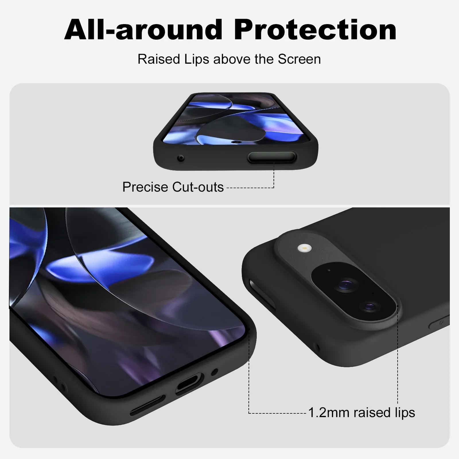 Premium Soft Liquid Silicone TPU Protective Case - Smooth Skin Feel Cover