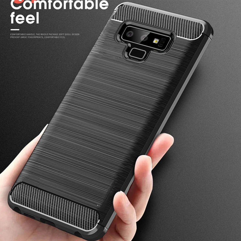 For Samsung Galaxy Note Case Carbon fiber Cover 360 Full