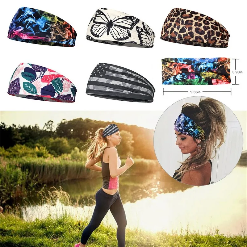 Bandeau Cheveux pour Femme Boho Élastique Bandeaux pour Filles Vintage Tête  Enveloppe Cheveux Accessoires pour Yoga Course à piedg, Bandana Foulard  Cheveux Bandeau