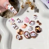 50pcs Mini Leopard Hello Kitty Nail Charms 3D Leopard Print Ribbon Bow DIY Accessorie Pochacco Fashion Sanrio Cartoon Nails Deco 3