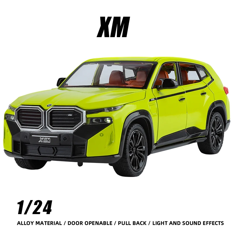 

1:24 XM SUV Diecast Vehicle Toys Boy Metal Model Car One Piece Fast Furious Alloy Sound Light Vehicle Collect Hot wheels Door