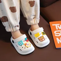 Kids Cute Slippers Summer Outdoor Slippers Girls Baby Toddler Cartoon Antiskid Light Slippers Children Beach Swimming Sandals 4