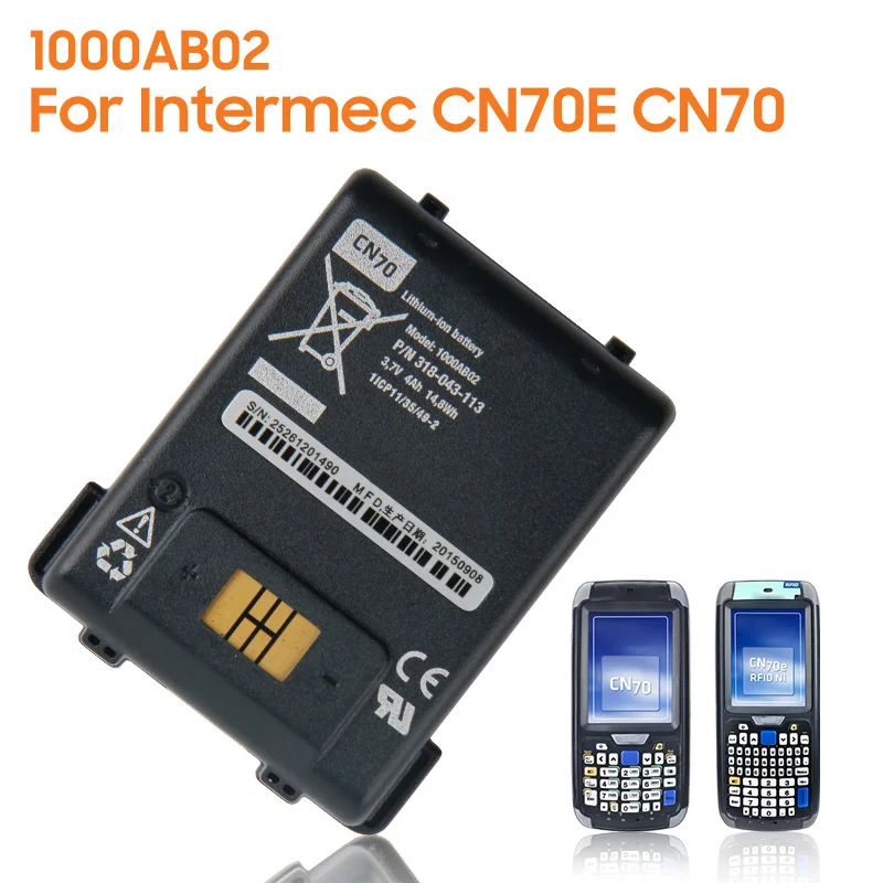 

Replacement Battery 1000AB02 For Intermec Honeywell CN70E CN70 318-043-033 Rechargeable Battery 4000mAh