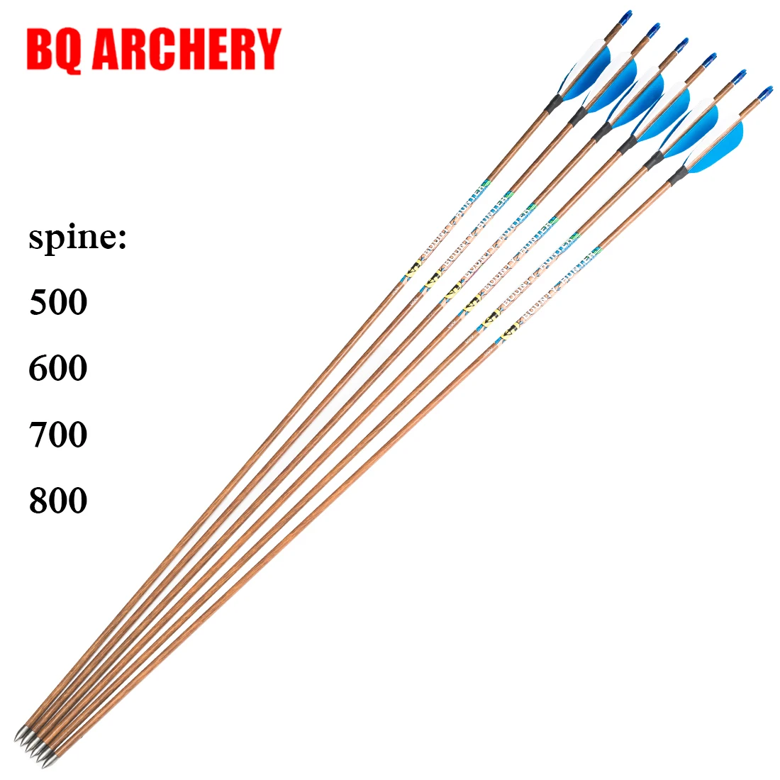 

12pcs Linkboy Archery Pure Carbon Arrows ID4.2mm Spine500 600 700 800 3inch Turkey Feather for Recurve Bow Hunting Shooting