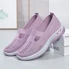Women's New Summer Shoes Mesh Breathable Sneakers Light Slip on Flat Platform Casual Shoes Ladies Anti-slip Walking Woven Shoes 2