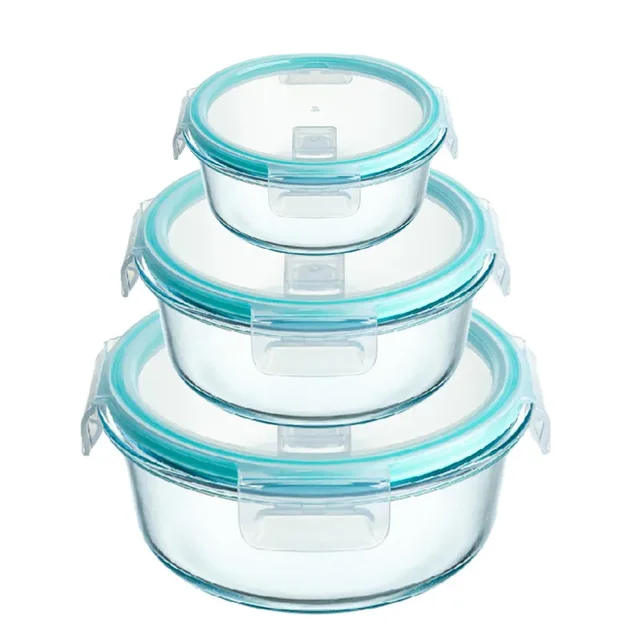 Boîte à lunch en verre borosilicaté à haute teneur, bento scellée, chauffage au micro-ondes, réfrigérateur, congélateur, bols à soupe frais, nouveau 2