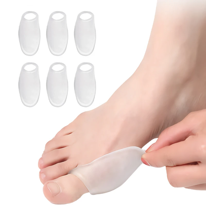 6pieces=3pairs Hammer Toe Overlapping Separator Feet Care Gel Bunions