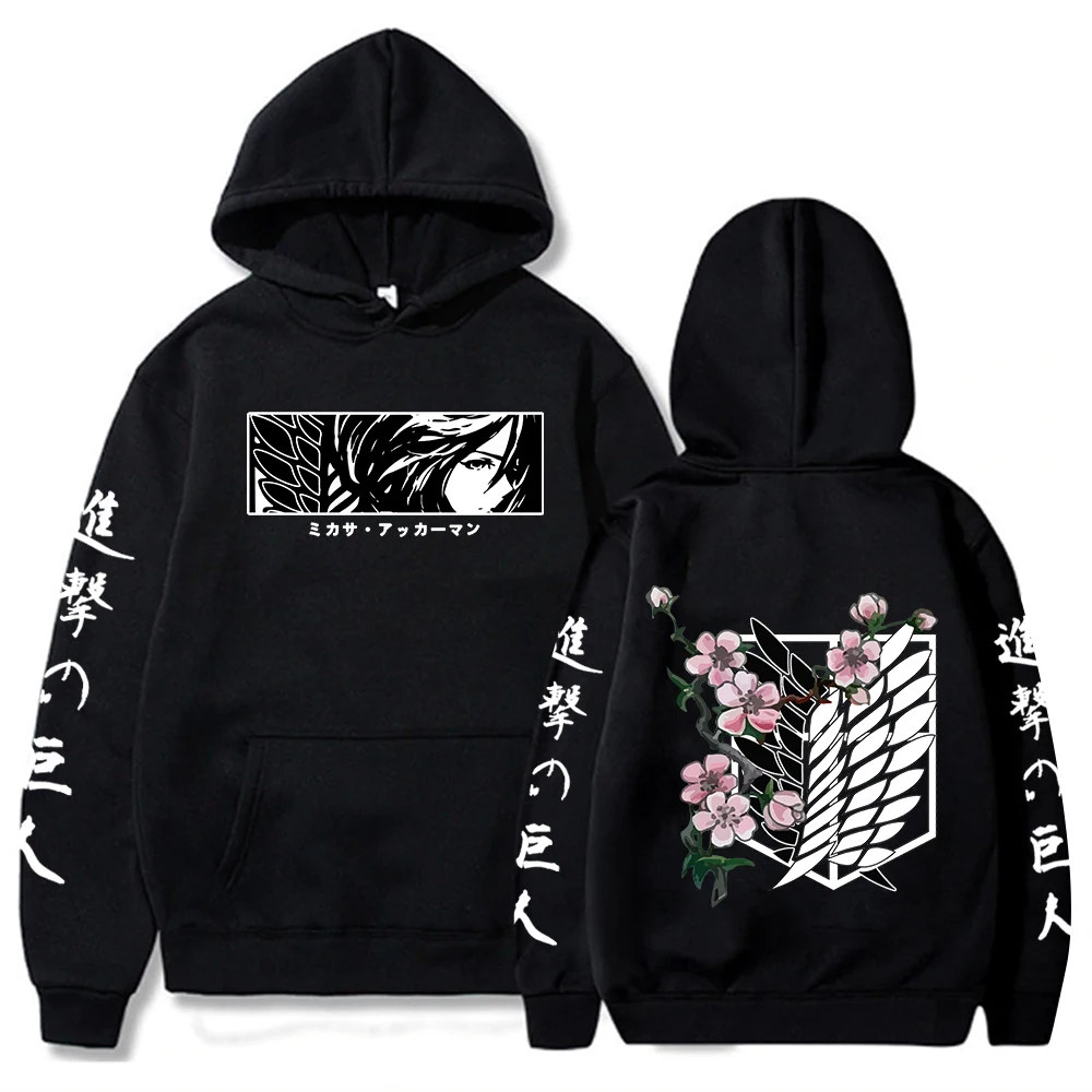 Hot Anime Attack on Titan Hoodie Harajuku  Pullover Tops Man Woman Sweatshirt Fans Gift 3