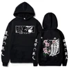 Hot Anime Attack on Titan Hoodie Harajuku  Pullover Tops Man Woman Sweatshirt Fans Gift 3