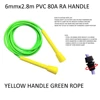 6mm diameter 130 gram PVC 80A 15~25℃ jump rope excercise fitness RA handle cheap no logo loose weight 2.8 meter skip skipping 3