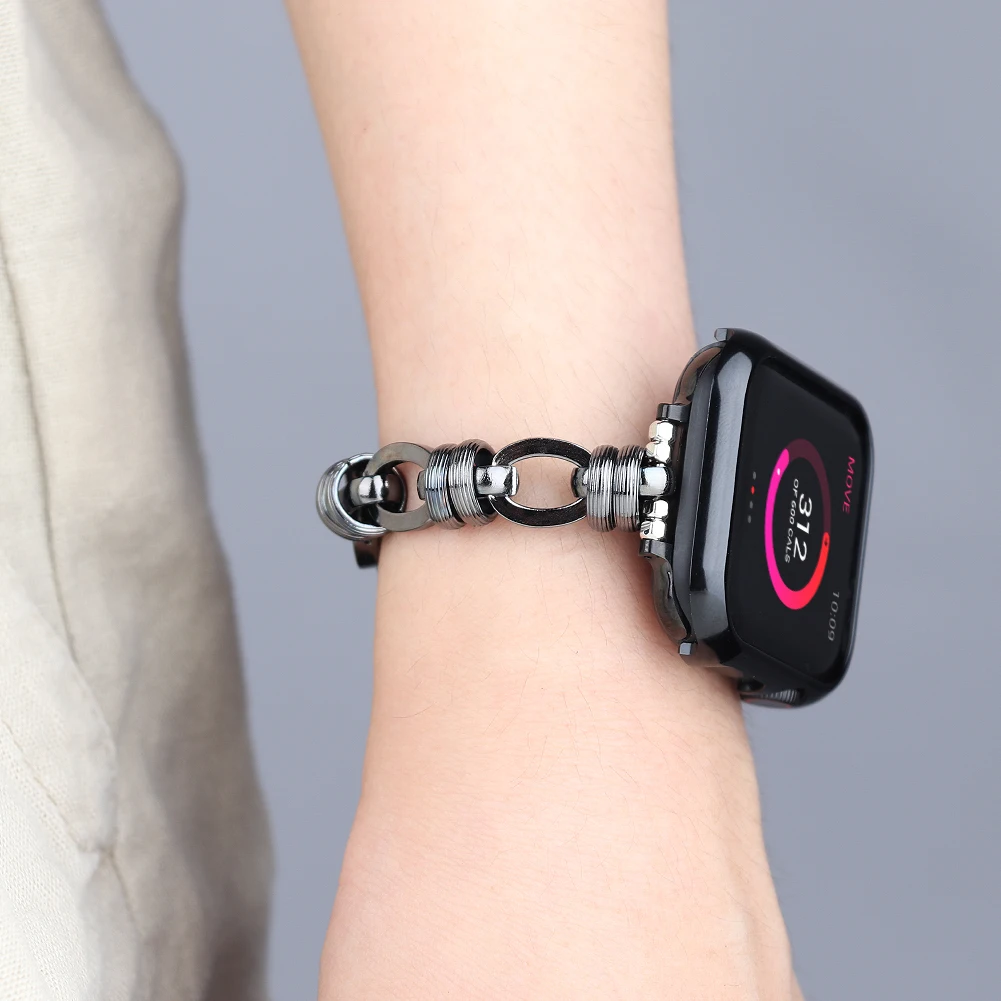 Metal Strap For Apple watch UItra 8 7 45mm 41mm Sports stainless steel chain bracelet Band iWatch series 6 5 4 SE 44mm 40mm 42mm