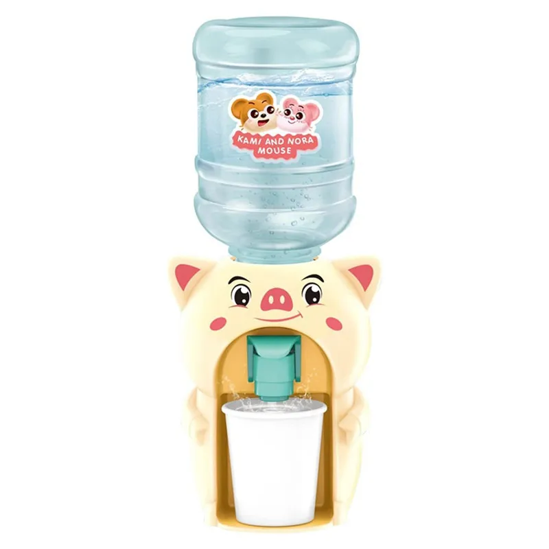 Mini Water Dispenser Machine Toy Kid Simulation Animal Dollhouse Pretend Play Kitchen Supplies Beverage Cute Gift Duck Bunny Miniature Doll House Supplies Water Dispenser Toys Children Pretend Play Toys