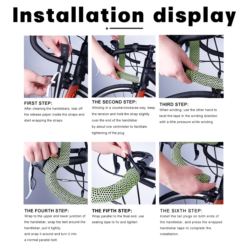 Road Bike Handle Bar Tape Cycling Breathable Handlebar Tape Strap Anti Slip Handle Belt Gradient RB Bar Wrap bike handlebar tape,bicycle handlebar strap