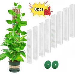 Garden Plant Support Accessories: Moss Pole & Flower Climber - 24in (8Pcs-Moss Pole)