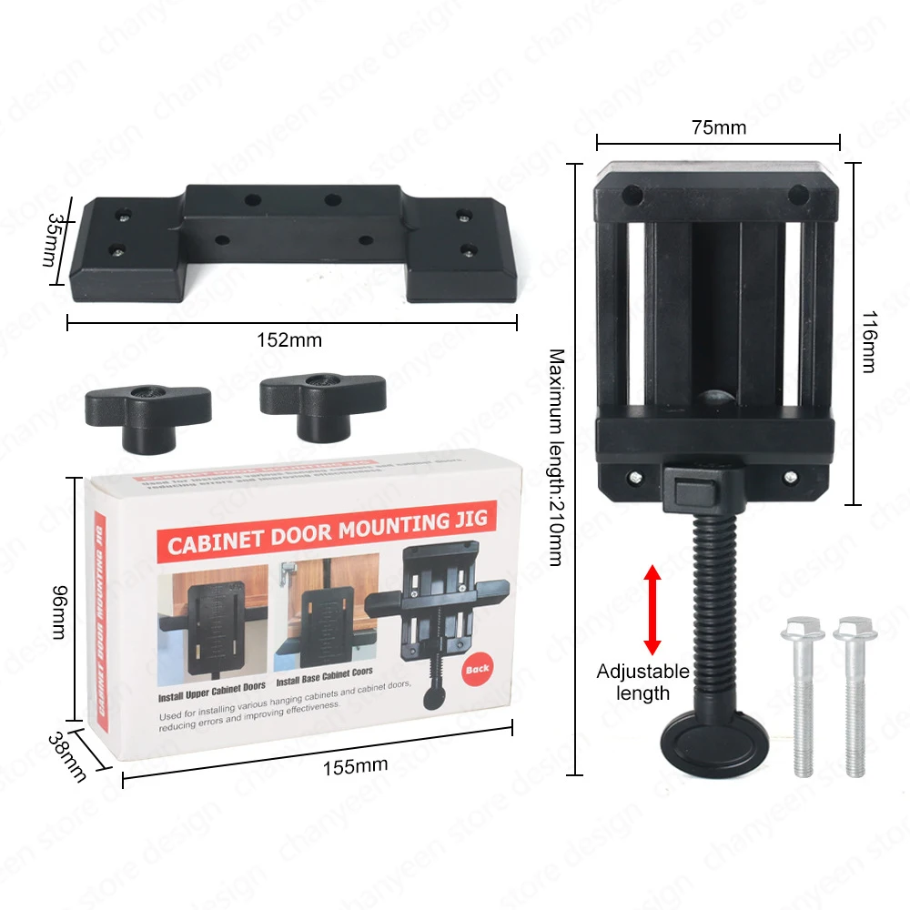 Cabinet Door Mounting Jig Easy Install Cabinets Frame Clamp Household Hidden Door ABS Plastic Mounting Support Woodworking Tools