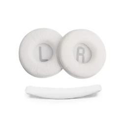 Premium Replacement Earpads and Headband Cushions (White-1 set)