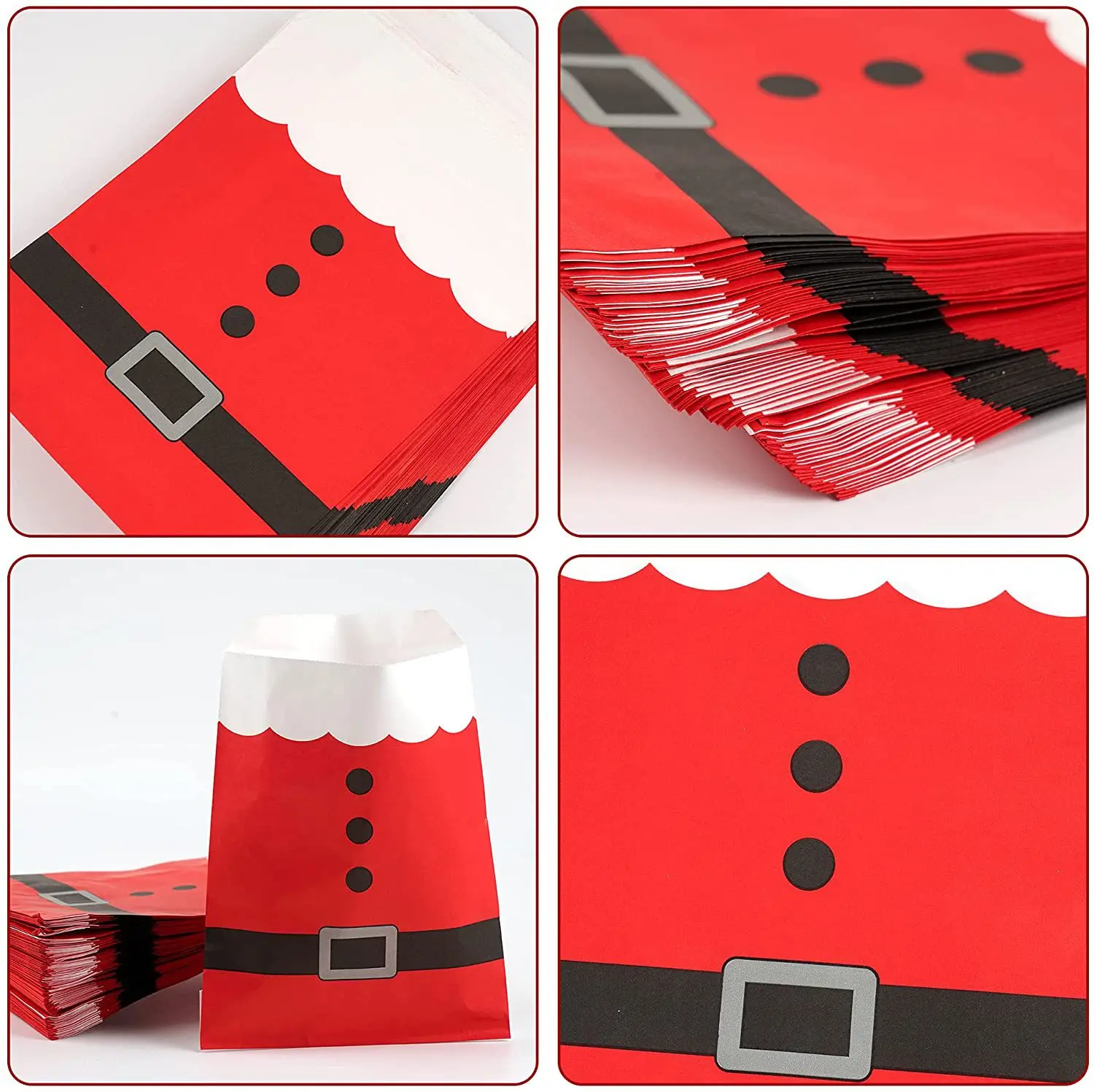 Christmas Gift Bag Kraft Paper Bags Santa Claus Snowman Xmas Party Candy Bag Cookie Xmas Packaging Pouch Wrapping 25Pcs christmas gift bags christmas candy packaging