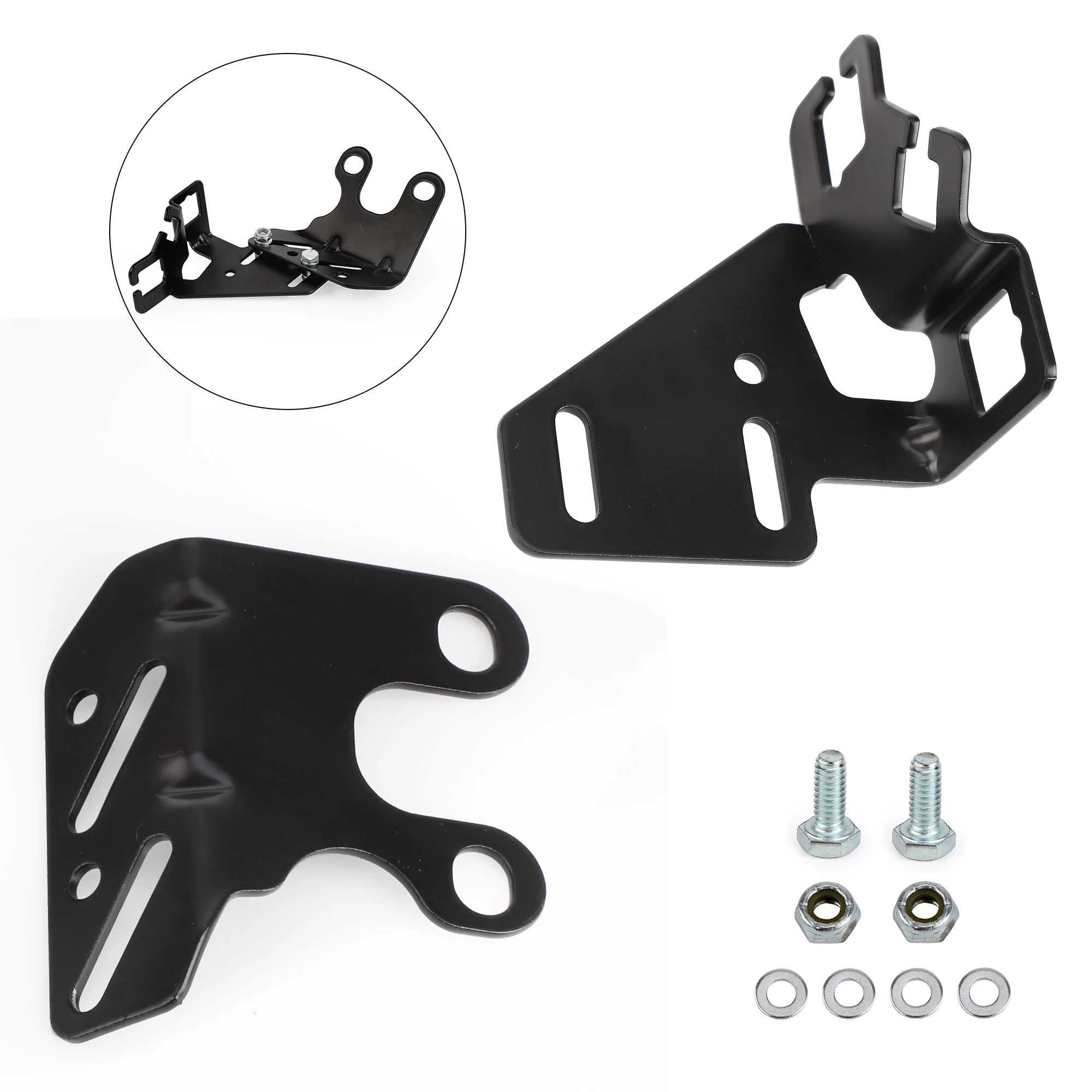 CNSPEED Throttle Cable Bracket 8031 Fit For 265-400 SBC 396-454 BBC Small Block Big Block Chevy Black Throttle Trans Cruise