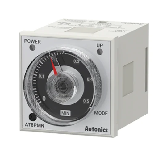 

AT8PMN Timer, Analog, True Power Off-Delay, Multi-Range-Minutes, DPDT, 200-240VAC, 8-Pin (socket reqd)