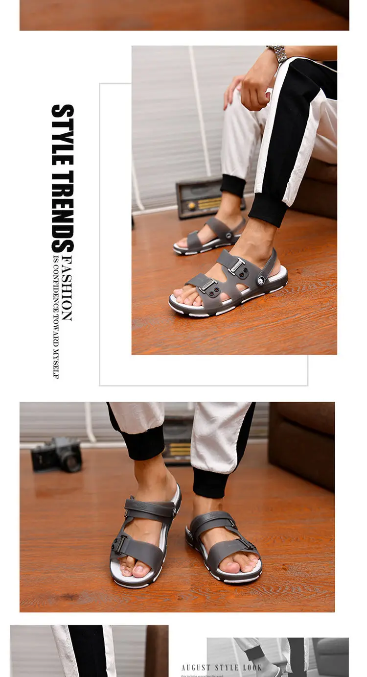 Summer Sandals: Outdoor Beach Indoor Durable Anti-Slip Peep Toe Men's - true deals club - true deals club