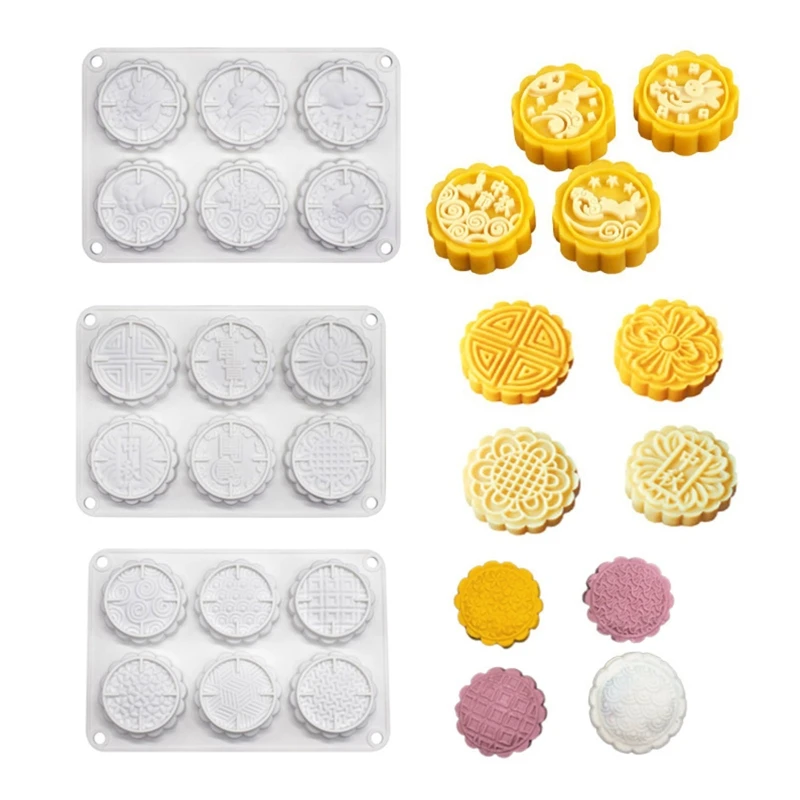 

6 Holes Mid-Autumn Festival Mooncake Mold Household Handmade Ice Cream Dropship