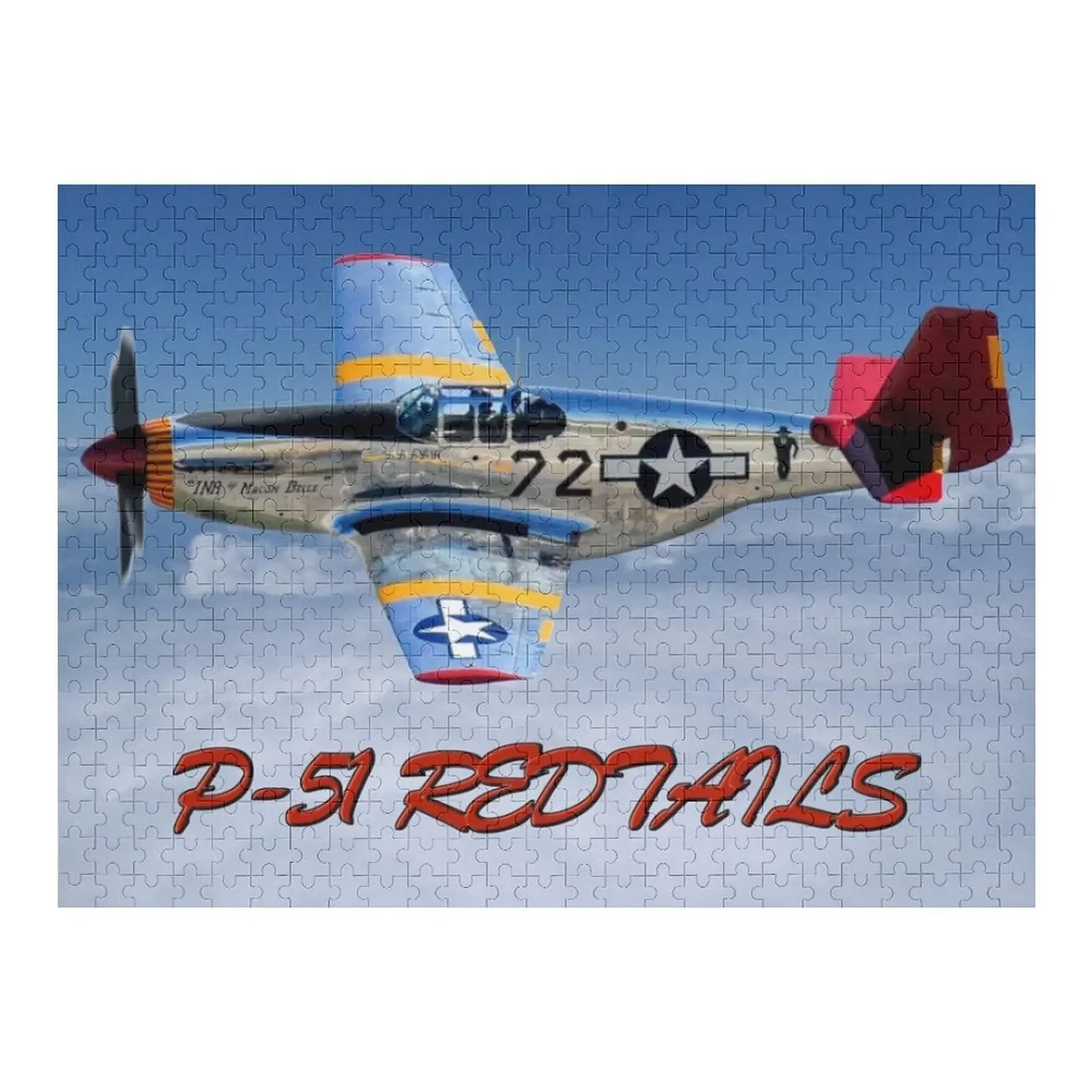 Famous Aircraft P51 Red Tails Jigsaw Puzzle Custom Child Christmas Gifts Wood Animals Puzzle 12 pcs scrapbook drawing templates stencils wood 12pcs for painting white christmas child