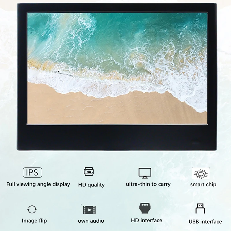 7-Inch 1024X600/IPS Portable Surveillance Monitor With Remote Control For Raspberry Pi Computer Secondary Screen US Plug
