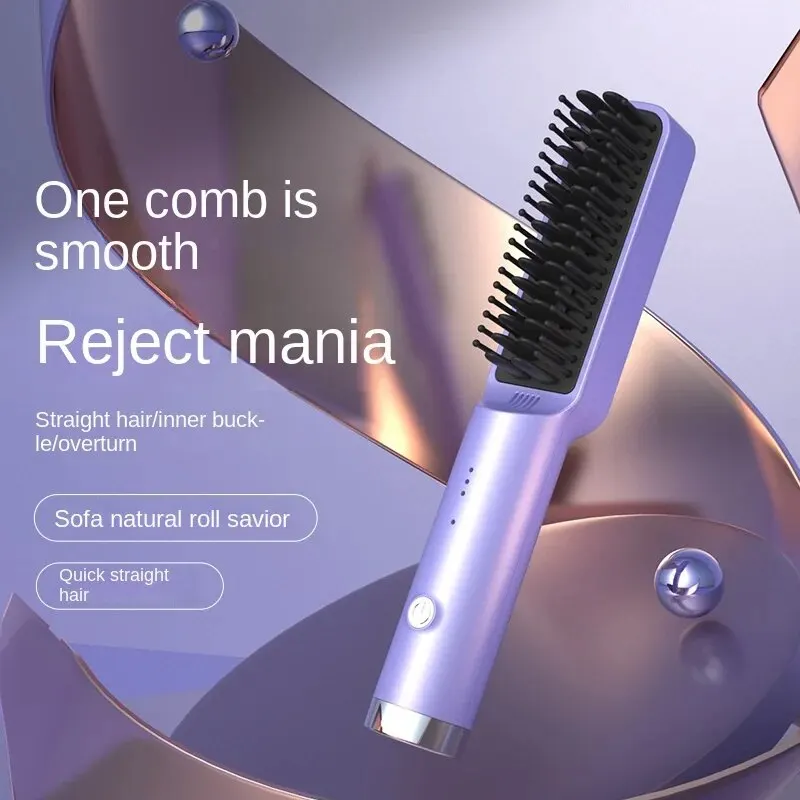 Straight Hair Comb Electric Hot Comb Straight Curly Hair Two-in-one Comb Three-speed Temperature For Different Needs 3