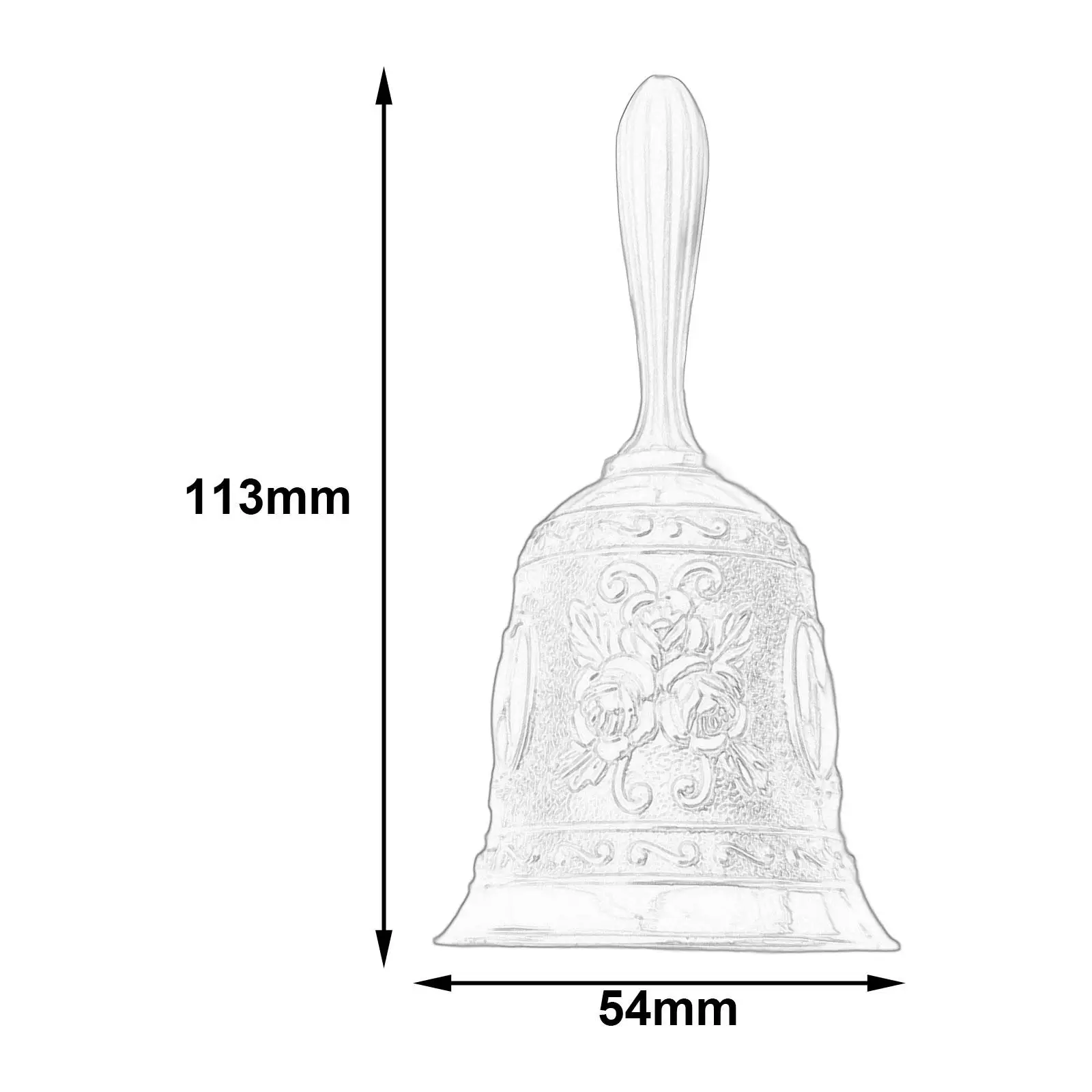 Hand Bell Hand Held Bell Retro Loud Vintage Antique Handbell for Shop Restaurant Hotel Service
