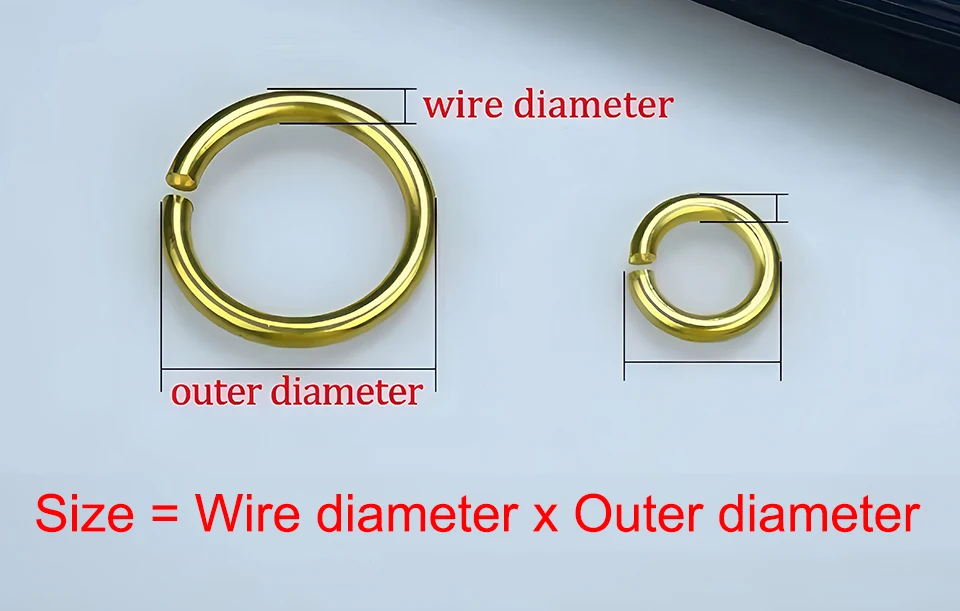 Biegeringe aus massivem Messing, geteilter Biegering, offener O-Ring-Anschluss, 5–18 mm, für Halsketten, Schmuckherstellung, Zubehör, Zubehör – Detail 1