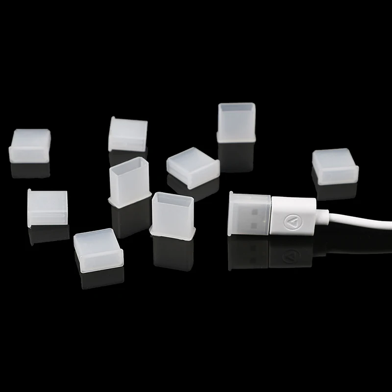 10-Pack USB-A Protective Dust Covers for USB Data and Charging Cables