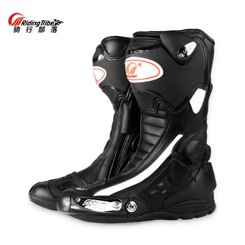 Motorcycle boot Protective Gears Mircrofiber Leather boots for Motorcycle Racing Motorbike shoes