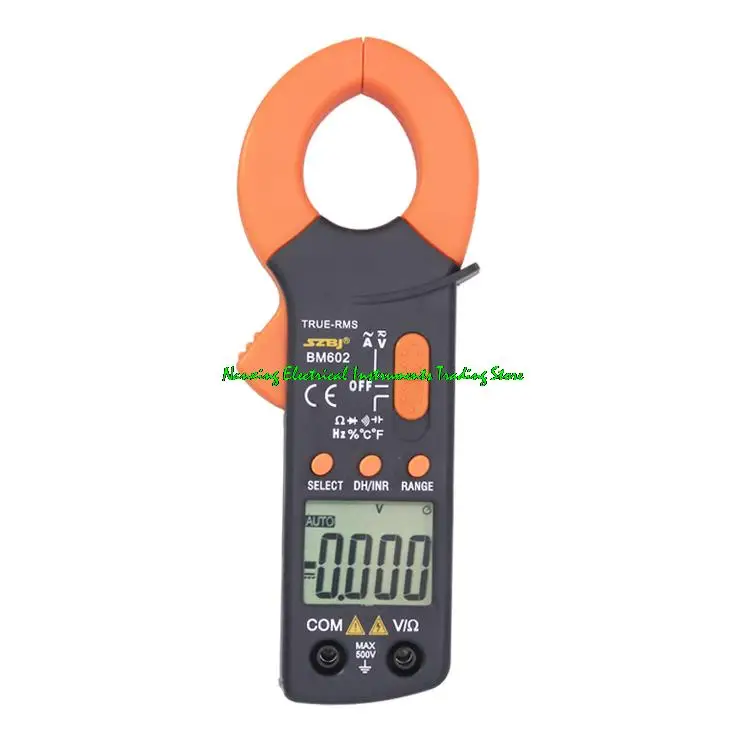 BM602 auto range true RMS temperature INR Hz overload protection 3999 count digital AC clamp meter multimeter 500V,400A