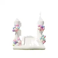 4M White Giant Iatable Bounce Houses Jumping With Ball Pool Event Kids Children Birthday Party Outdoor Bouncy Castle